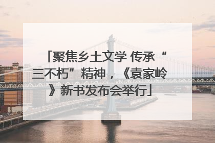 聚焦乡土文学 传承“三不朽”精神，《袁家岭》新书发布会举行