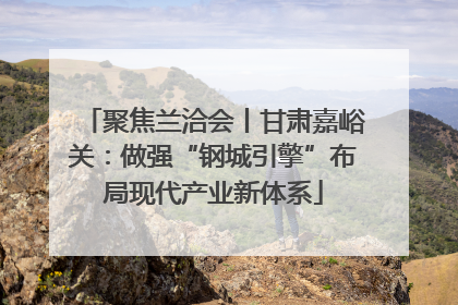 聚焦兰洽会丨甘肃嘉峪关：做强“钢城引擎”布局现代产业新体系