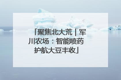 聚焦北大荒｜军川农场：智能喷药护航大豆丰收