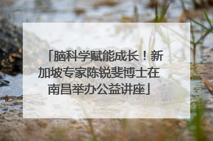 脑科学赋能成长！新加坡专家陈锐斐博士在南昌举办公益讲座