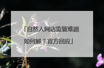 自然人网店监管难题如何解？官方回应