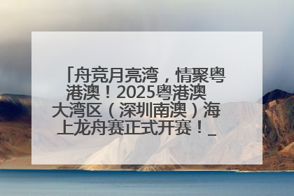 舟竞月亮湾，情聚粤港澳！2025粤港澳大湾区（深圳南澳）海上龙舟赛正式开赛！_深圳新闻网