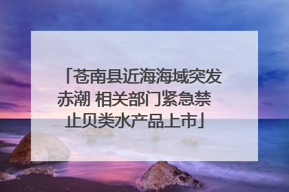 苍南县近海海域突发赤潮 相关部门紧急禁止贝类水产品上市