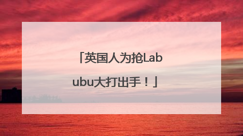 英国人为抢Labubu大打出手！