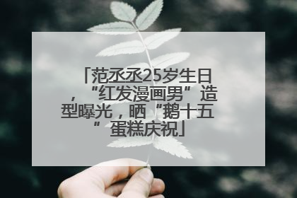 范丞丞25岁生日，“红发漫画男”造型曝光，晒“鹅十五”蛋糕庆祝