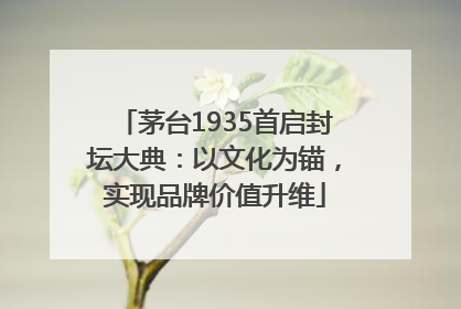 茅台1935首启封坛大典:以文化为锚,实现品牌价值升维