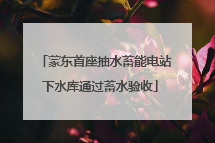 蒙东首座抽水蓄能电站下水库通过蓄水验收