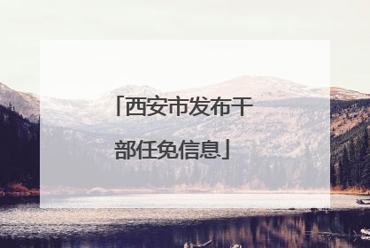 西安市发布干部任免信息