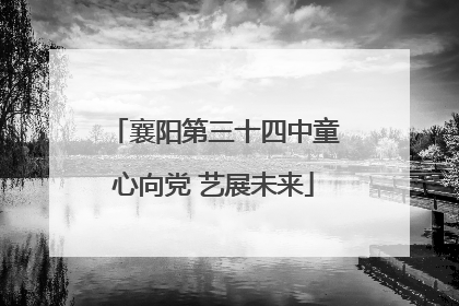 襄阳第三十四中童心向党 艺展未来