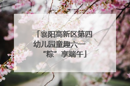 襄阳高新区第四幼儿园童趣六一 “粽”享端午