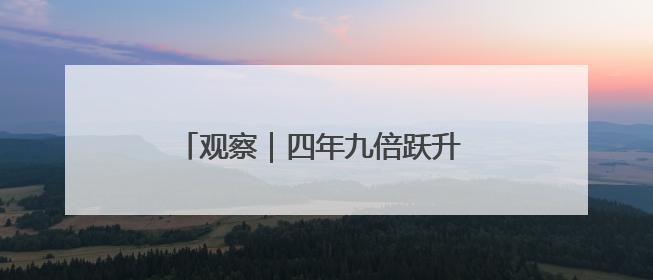 观察｜四年九倍跃升 大水坪村因何而蜕变