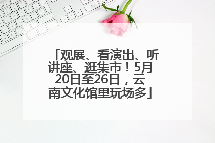 观展、看演出、听讲座、逛集市！5月20日至26日，云南文化馆里玩场多