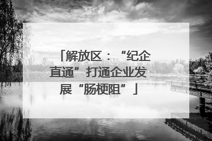 解放区：“纪企直通”打通企业发展“肠梗阻”