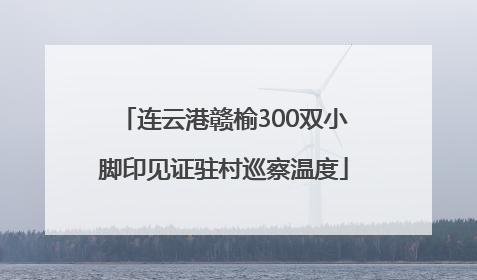 连云港赣榆300双小脚印见证驻村巡察温度