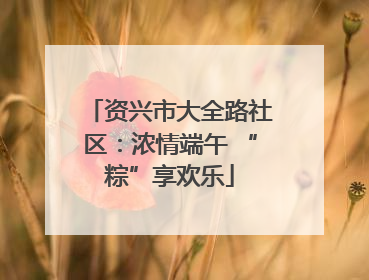 资兴市大全路社区：浓情端午 “粽”享欢乐