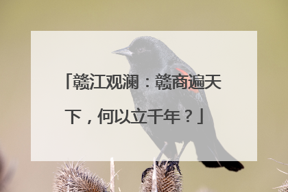 赣江观澜：赣商遍天下，何以立千年？