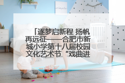逐梦启新程 扬帆再远征——合肥市新城小学第十八届校园文化艺术节“戏曲进校园专场演出”