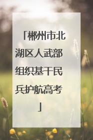 郴州市北湖区人武部组织基干民兵护航高考