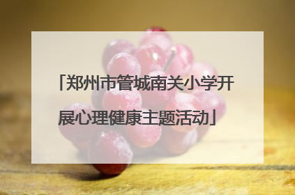 郑州市管城南关小学开展心理健康主题活动