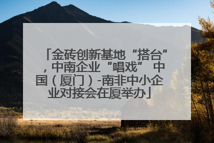 金砖创新基地“搭台”，中南企业“唱戏” 中国（厦门）-南非中小企业对接会在厦举办