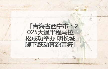 青海省西宁市：2025大通半程马拉松成功举办 明长城脚下跃动奔跑音符