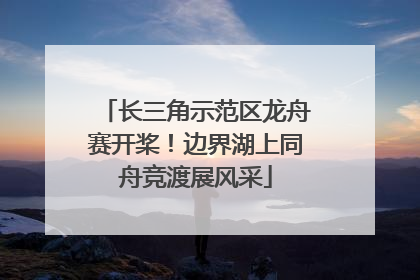 长三角示范区龙舟赛开桨！边界湖上同舟竞渡展风采