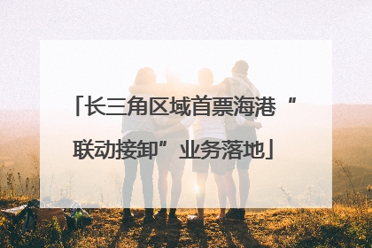 长三角区域首票海港“联动接卸”业务落地