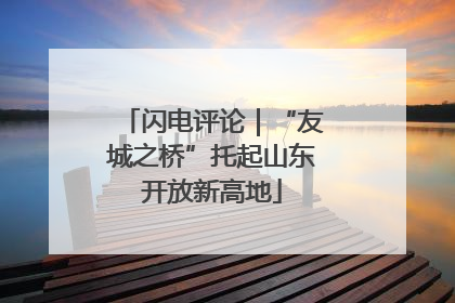 闪电评论｜“友城之桥”托起山东开放新高地