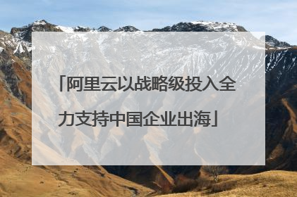 阿里云以战略级投入全力支持中国企业出海