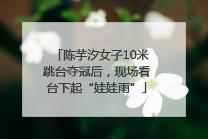 陈芋汐女子10米跳台夺冠后，现场看台下起“娃娃雨”