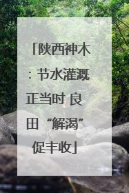 陕西神木：节水灌溉正当时 良田“解渴”促丰收