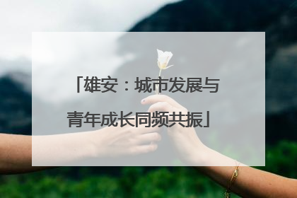 雄安：城市发展与青年成长同频共振