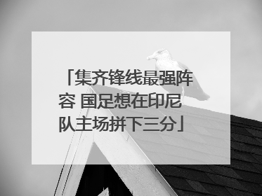 集齐锋线最强阵容 国足想在印尼队主场拼下三分