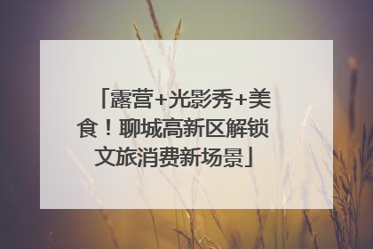 露营+光影秀+美食！聊城高新区解锁文旅消费新场景