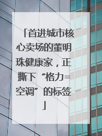 首进城市核心卖场的董明珠健康家，正撕下“格力=空调”的标签