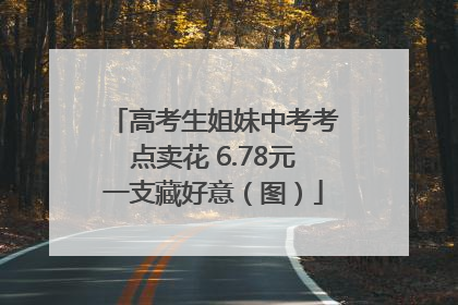 高考生姐妹中考考点卖花 6.78元一支藏好意（图）