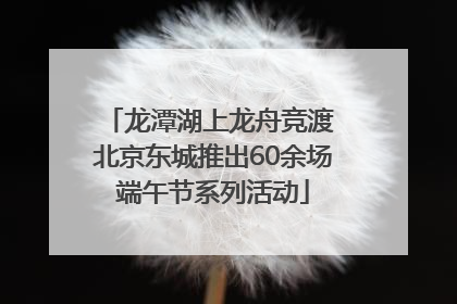 龙潭湖上龙舟竞渡 北京东城推出60余场端午节系列活动