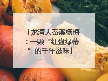 龙湾大岙溪杨梅：一颗“红盘绿蒂”的千年滋味