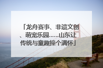 龙舟赛事、非遗文创、萌宠乐园……山东让传统与童趣撞个满怀