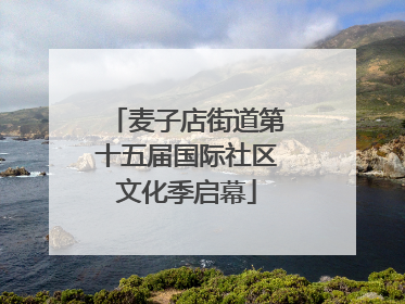 麦子店街道第十五届国际社区文化季启幕