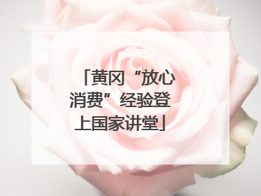 黄冈“放心消费”经验登上国家讲堂