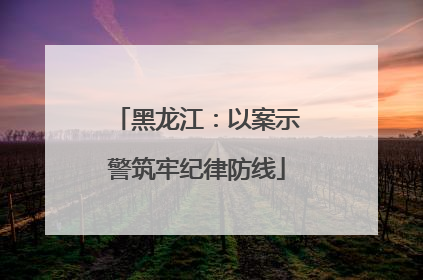 黑龙江：以案示警筑牢纪律防线