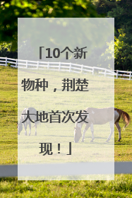 10个新物种，荆楚大地首次发现！