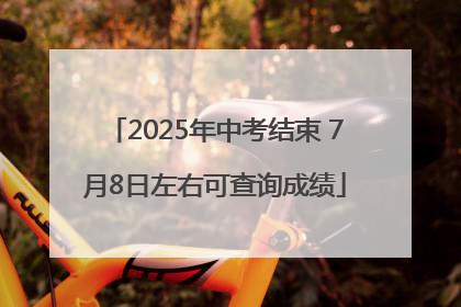 2025年中考结束 7月8日左右可查询成绩