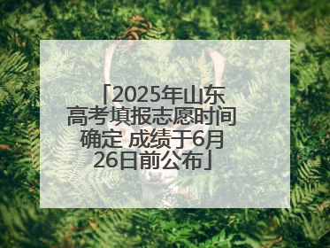 2025年山东高考填报志愿时间确定 成绩于6月26日前公布
