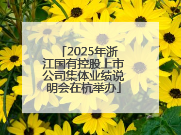 2025年浙江国有控股上市公司集体业绩说明会在杭举办
