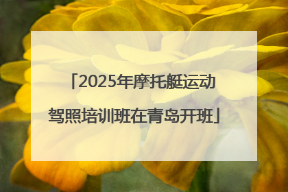 2025年摩托艇运动驾照培训班在青岛开班
