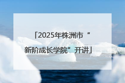 2025年株洲市“新阶成长学院”开讲
