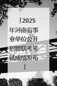 2025年河南省事业单位公开招聘联考笔试成绩发布