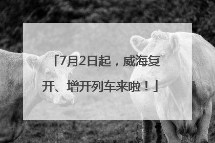 7月2日起，威海复开、增开列车来啦！